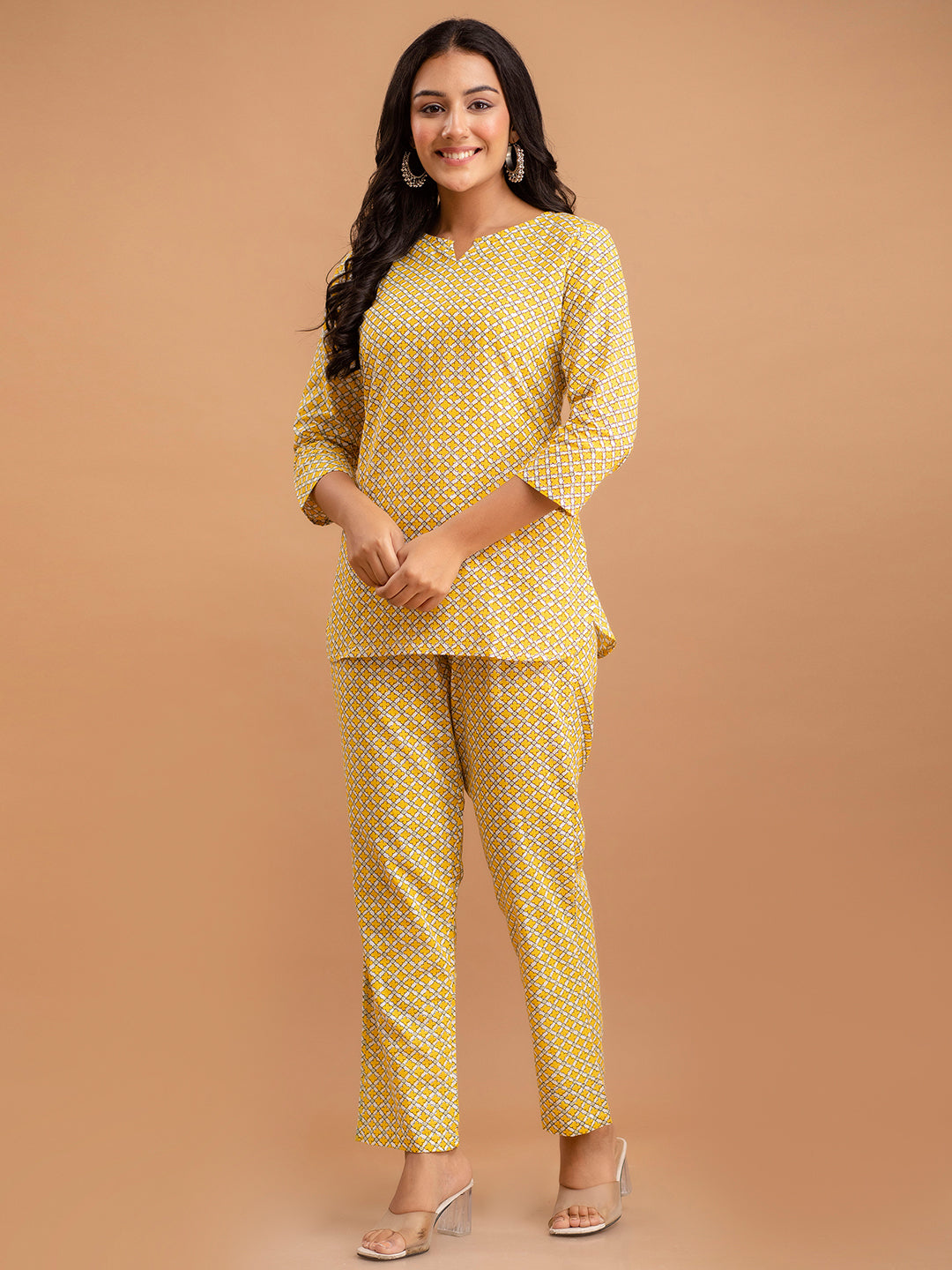 Floral Printed Pure Cotton Night Suits FRLW9036