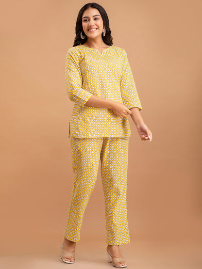 Floral Printed Pure Cotton Night Suits FRLW9036