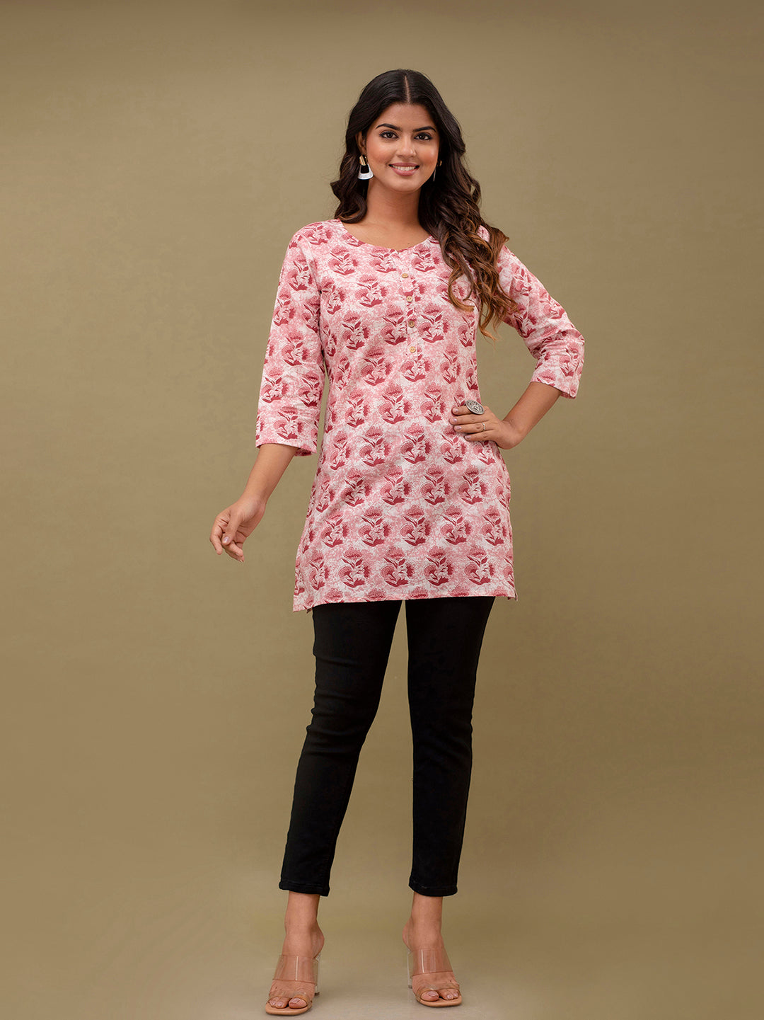 Ethnic Motifs Printed Pure Cotton Kurti FRKT6262