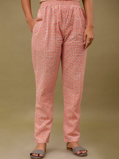 Floral Printed Pure Cotton Night Suits FRLW9042