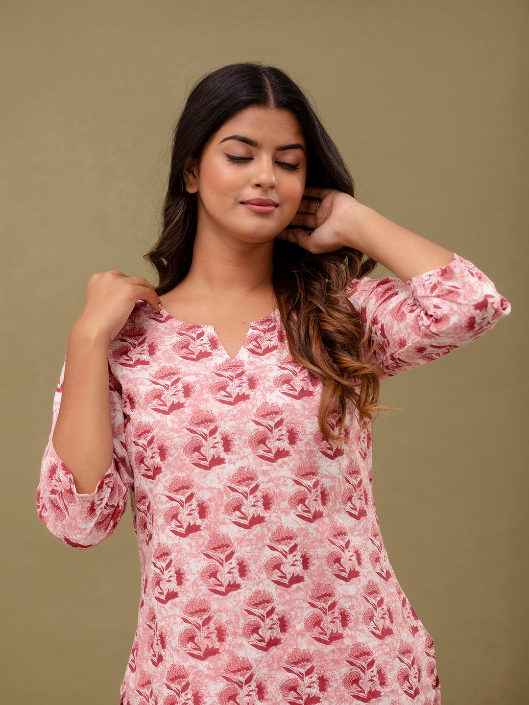 Floral Printed Pure Cotton Night Suits FRLW9043
