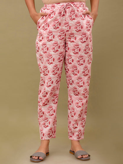 Floral Printed Pure Cotton Night Suits FRLW9043