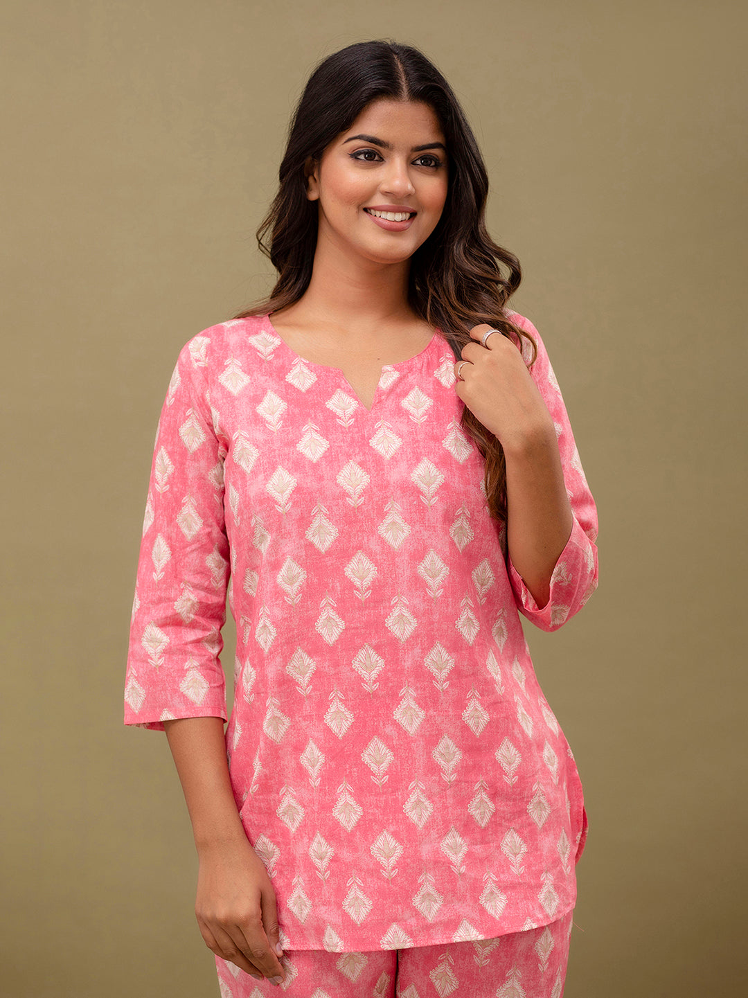 Floral Printed Pure Cotton Night Suits FRLW9044