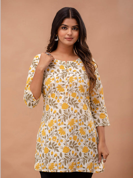 Ethnic Motifs Printed Pure Cotton Kurti FRKT6266