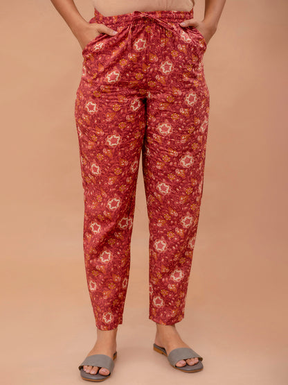 Floral Printed Pure Cotton Night Suits FRLW9047