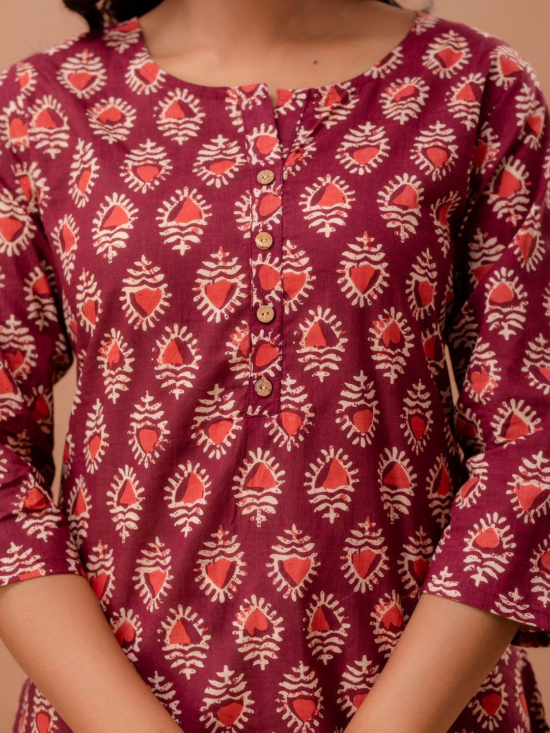 Ethnic Motifs Printed Pure Cotton Kurti FRKT6259