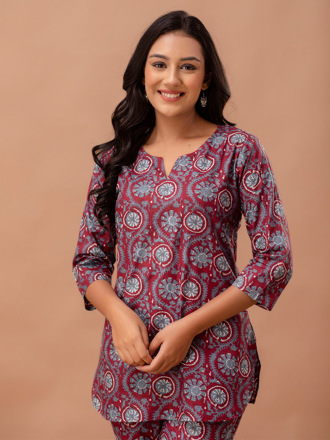 Floral Printed Pure Cotton Night Suits FRLW9038