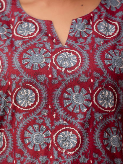 Floral Printed Pure Cotton Night Suits FRLW9038