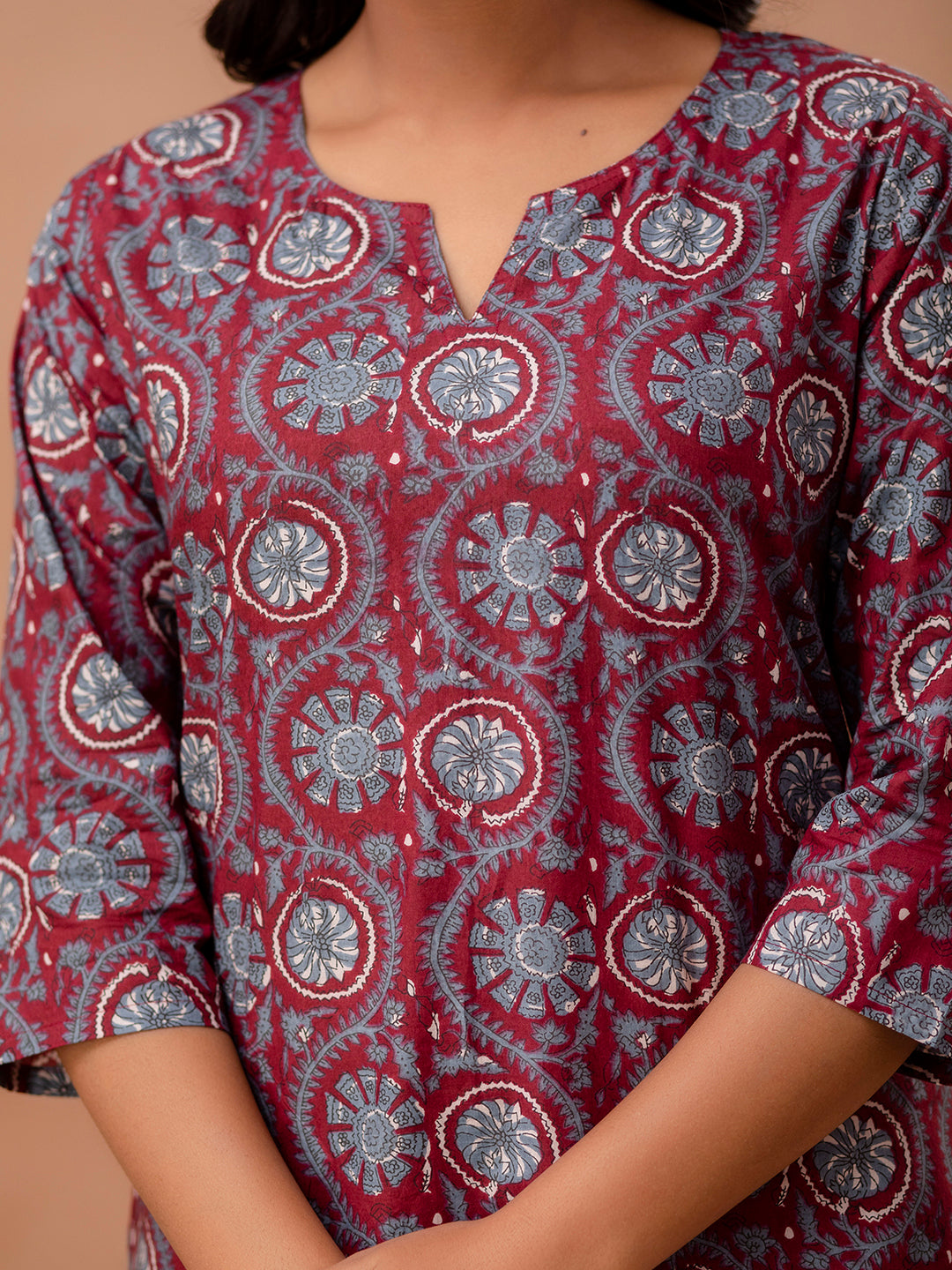 Floral Printed Pure Cotton Night Suits FRLW9038