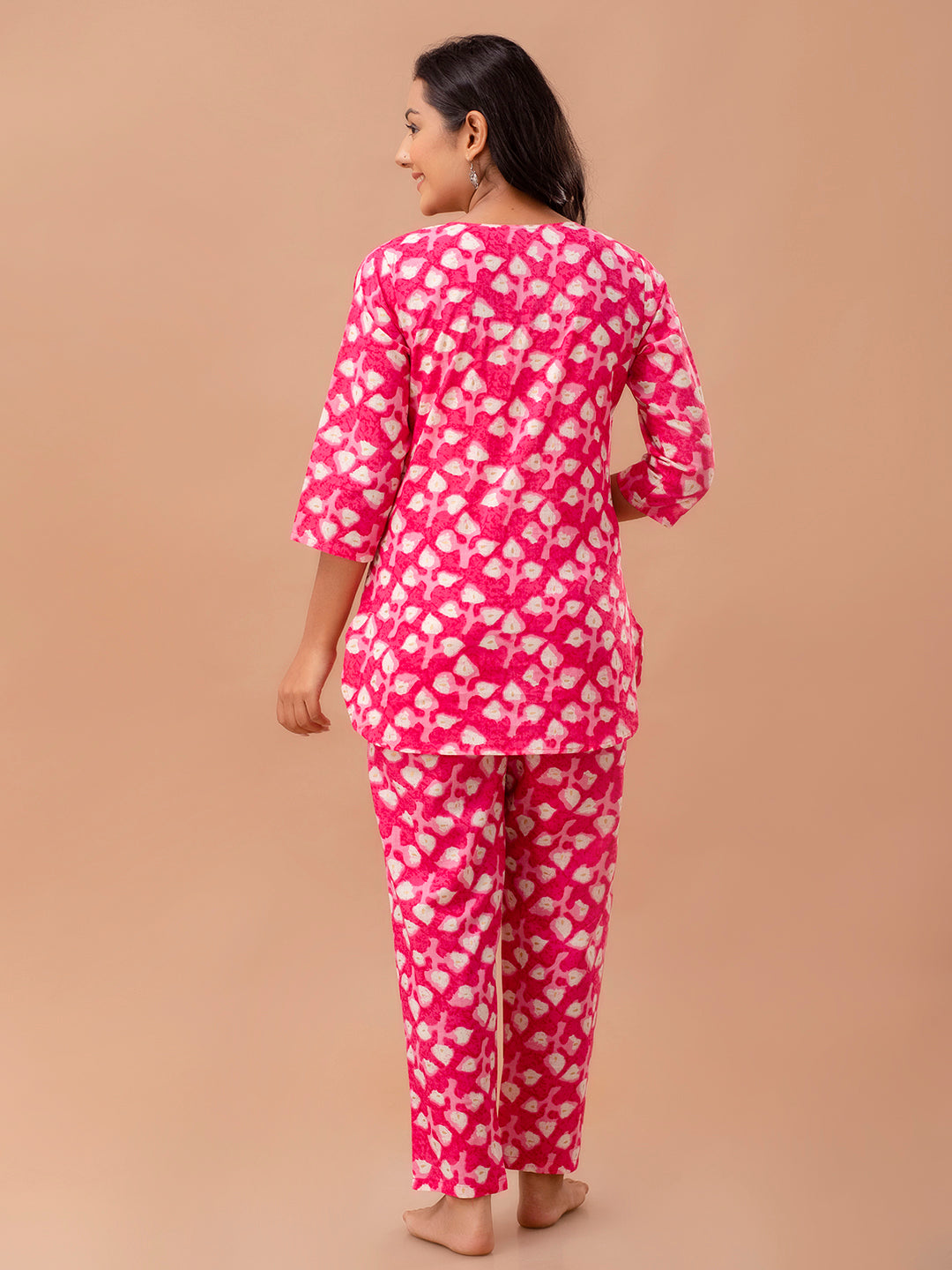 Floral Printed Pure Cotton Night Suits FRLW9041