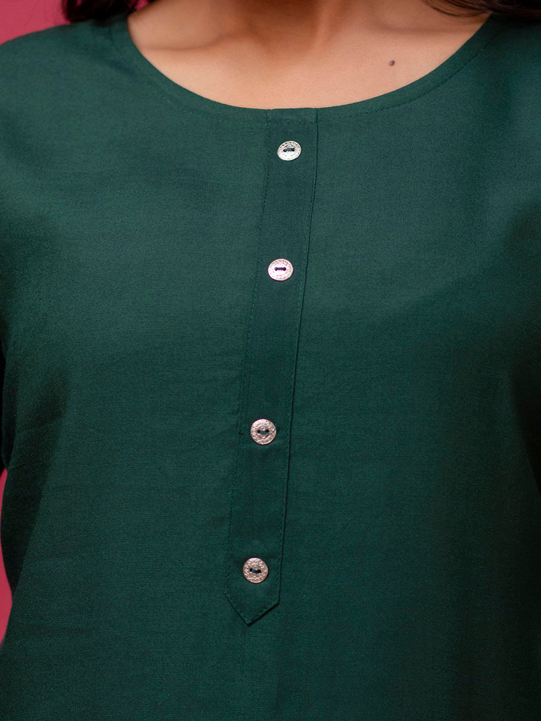 Feranoid Plain short kurti Rayon Sia FRKT6394