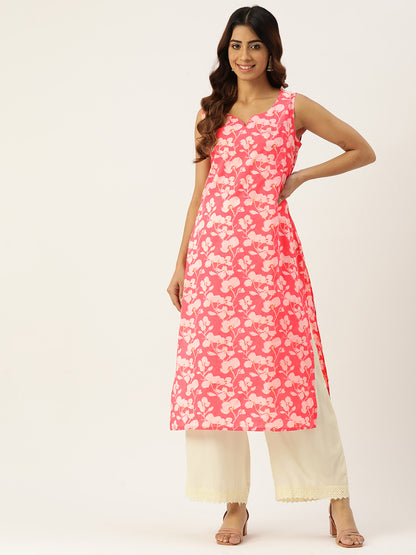 V-Neck Long KurtiFRKT6350