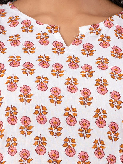 Floral Printed Pure Cotton Night Suits FRLW9023