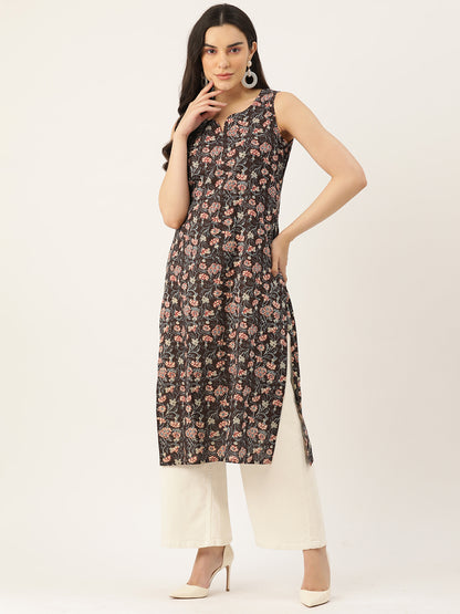V-Neck Long Kurti FRKT6356
