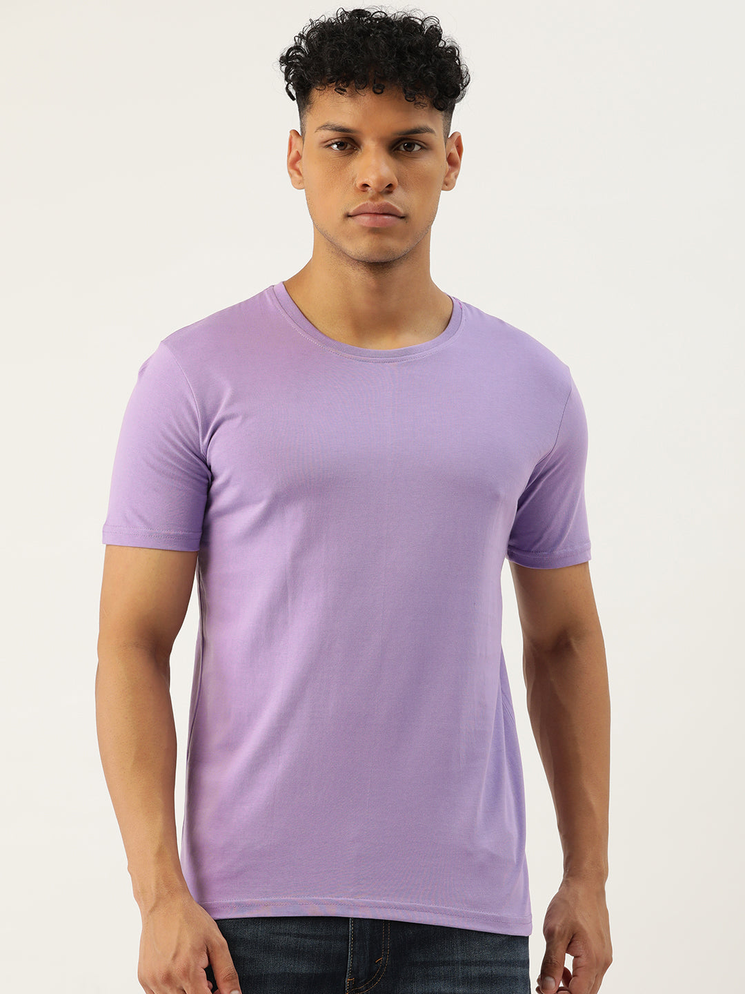Plain Purple Half Sleeves T-shirt
