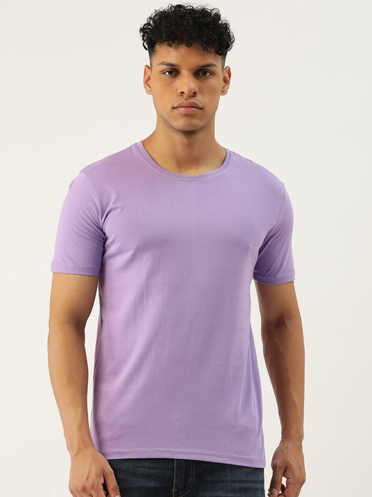 Plain Purple Half Sleeves T-Shirt