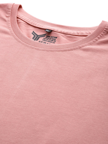 Plain Mauve Half Sleeves T-Shirt