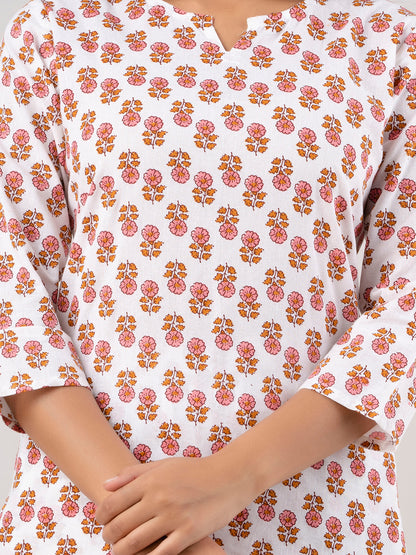 Floral Printed Pure Cotton Night Suits FRLW9023