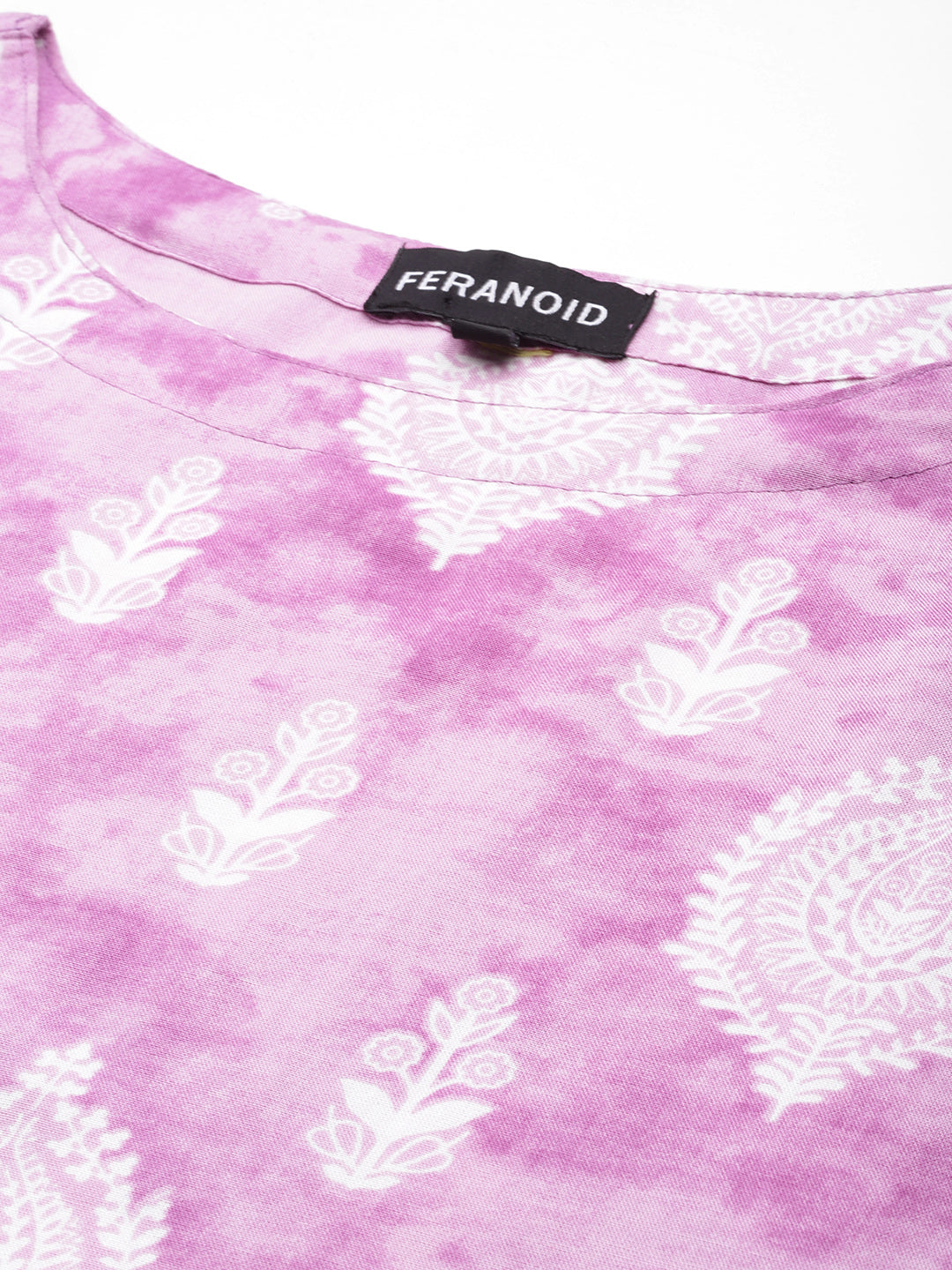 Feranoid Cotton Boat Neck Sleeveless Straight Kurti FRKT6338