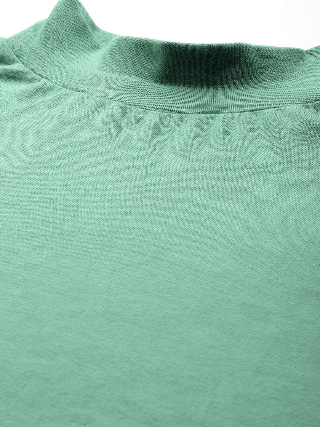 Men Light Green High Neck Bio Finish T-shirt