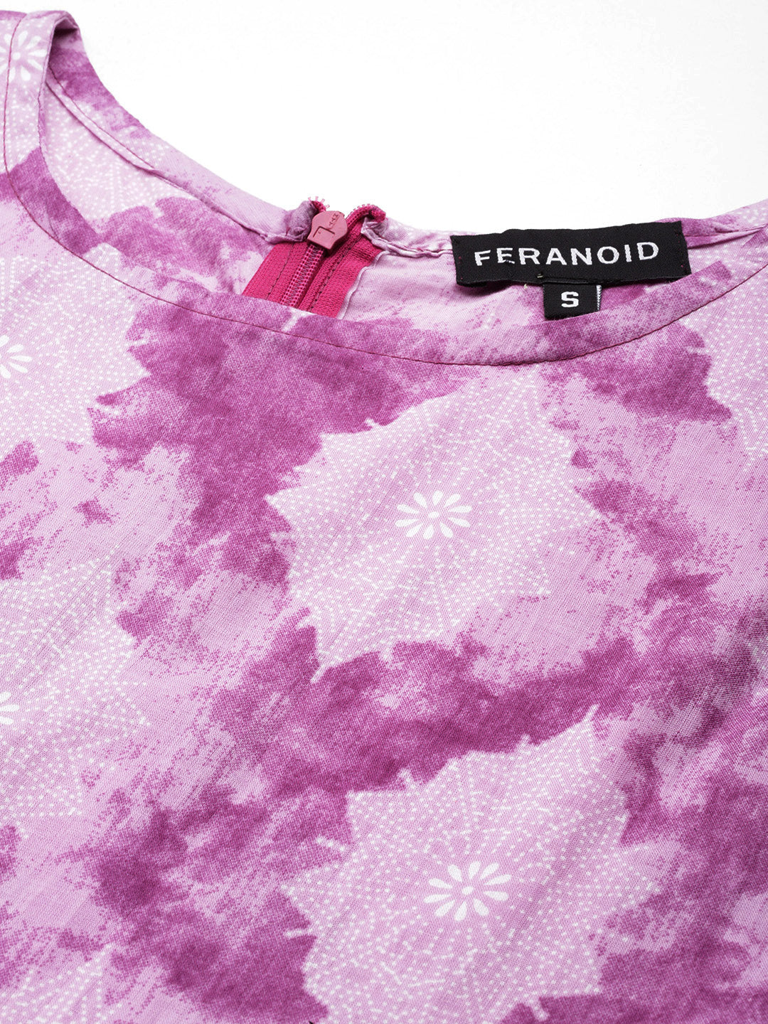 Feranoid Cotton Printed Sleeveless Straight Long Kurti FRKT6332