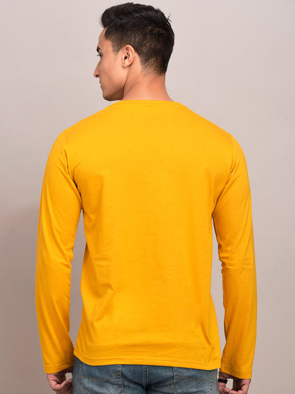 Plain Yellow Full Sleeves T-Shirt