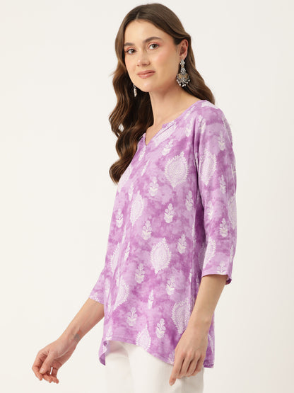 Feranoid Big V-Neck Kurti FRKT6397