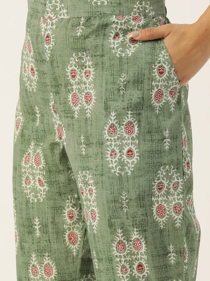 Floral Printed Pure Cotton Night Suits FRLW9055