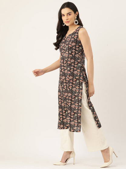 V-Neck Long Kurti FRKT6356