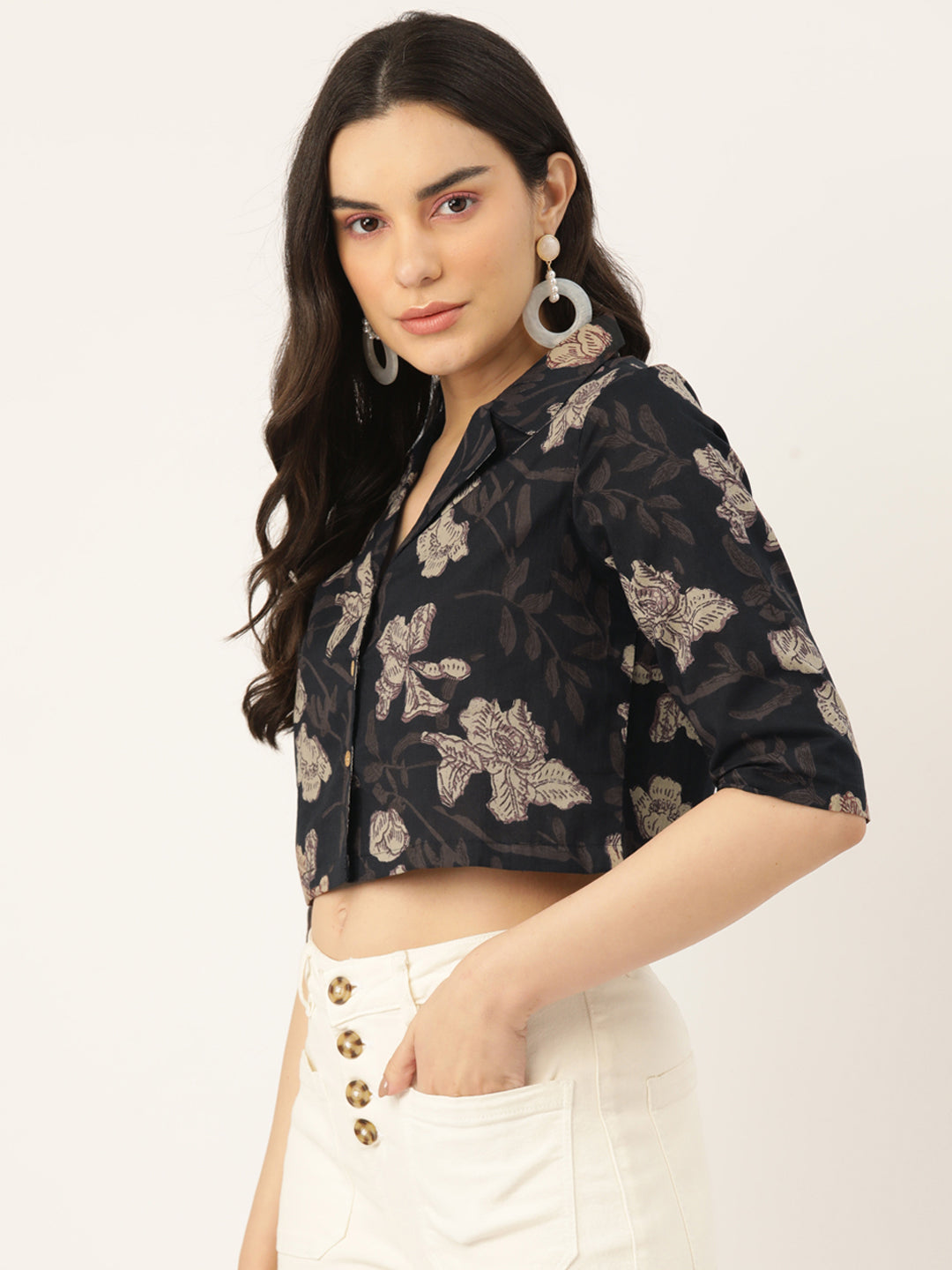 Collar Crop Top FRKT6349