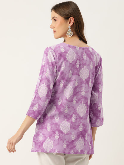 Feranoid Big V-Neck Kurti FRKT6397