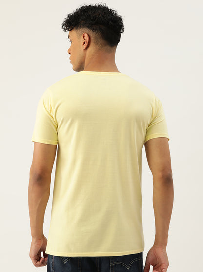 Plain Lemon Yellow Half Sleeves T-Shirt
