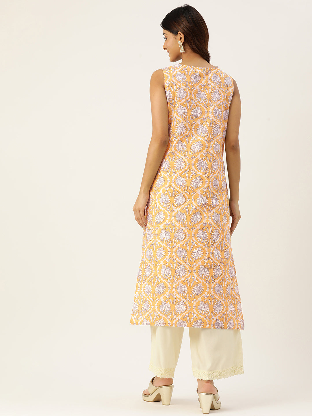 V-Neck Long Kurti FRKT6355