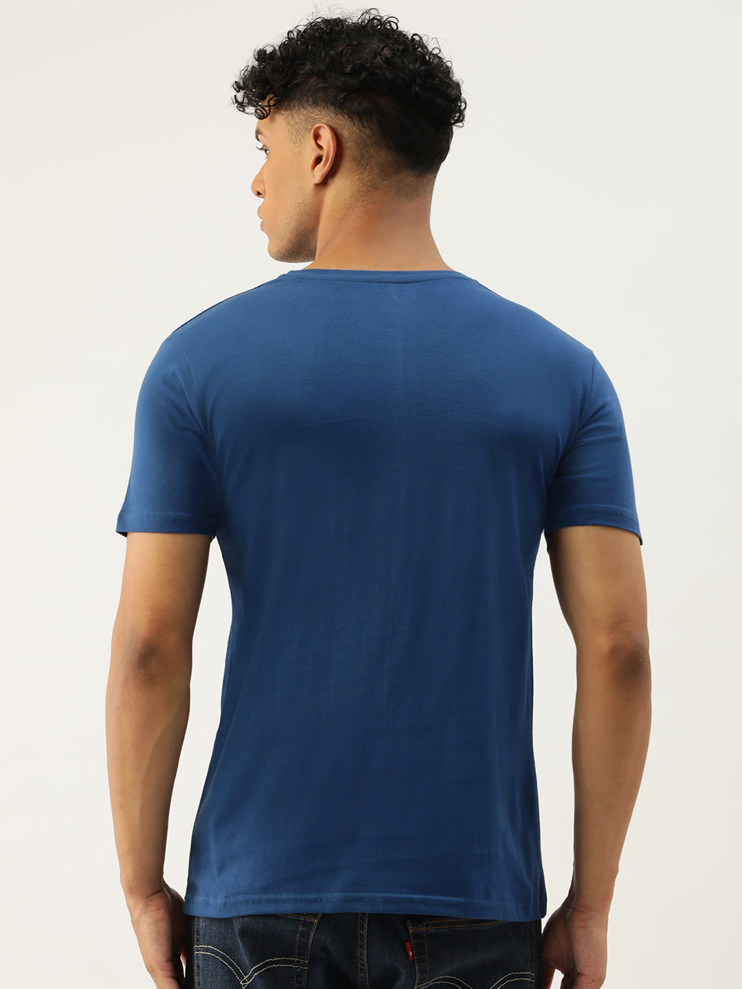 Plain Teal Blue Half Sleeves T-Shirt