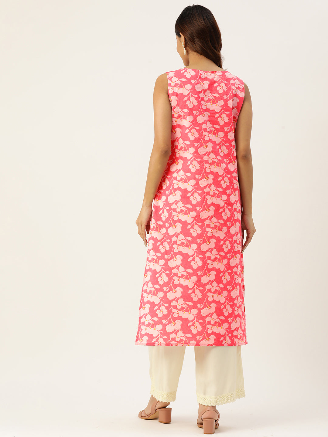 V-Neck Long KurtiFRKT6350