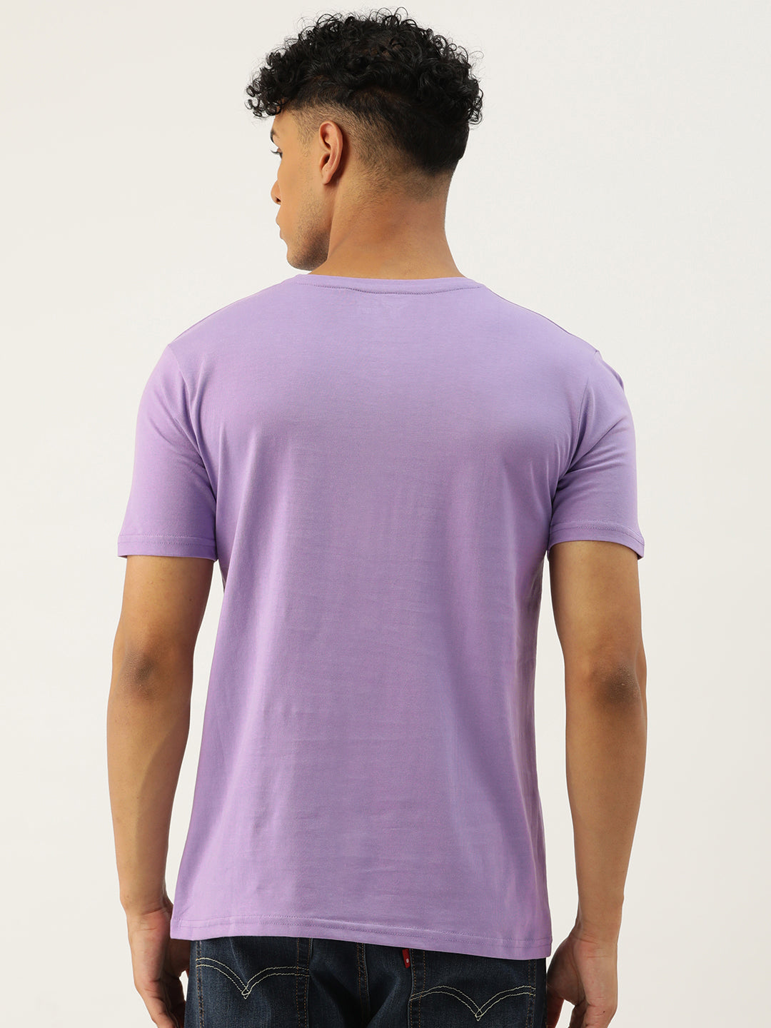 Plain Purple Half Sleeves T-shirt