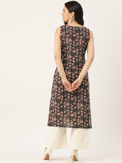 V-Neck Long Kurti FRKT6356