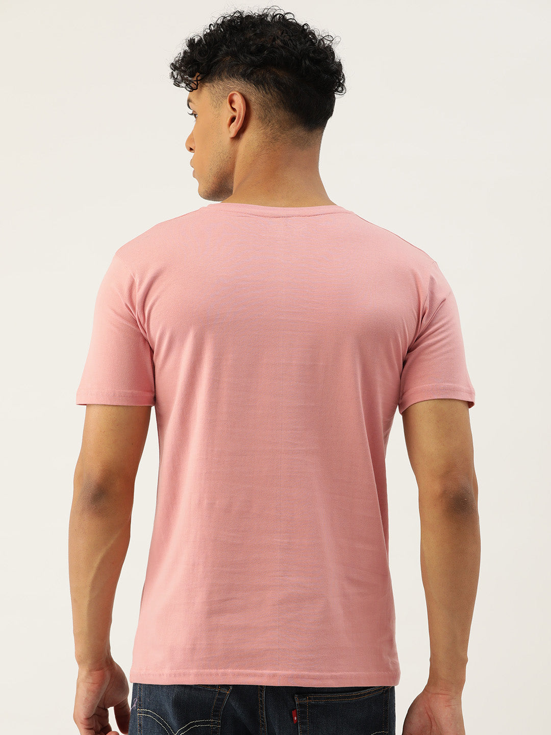Plain Mauve Half Sleeves T-Shirt