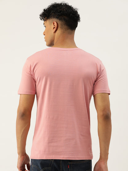 Plain Mauve Half Sleeves T-Shirt