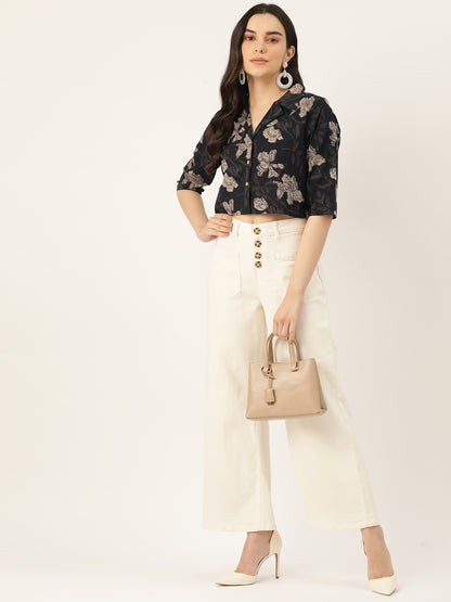 Collar Crop Top FRKT6349