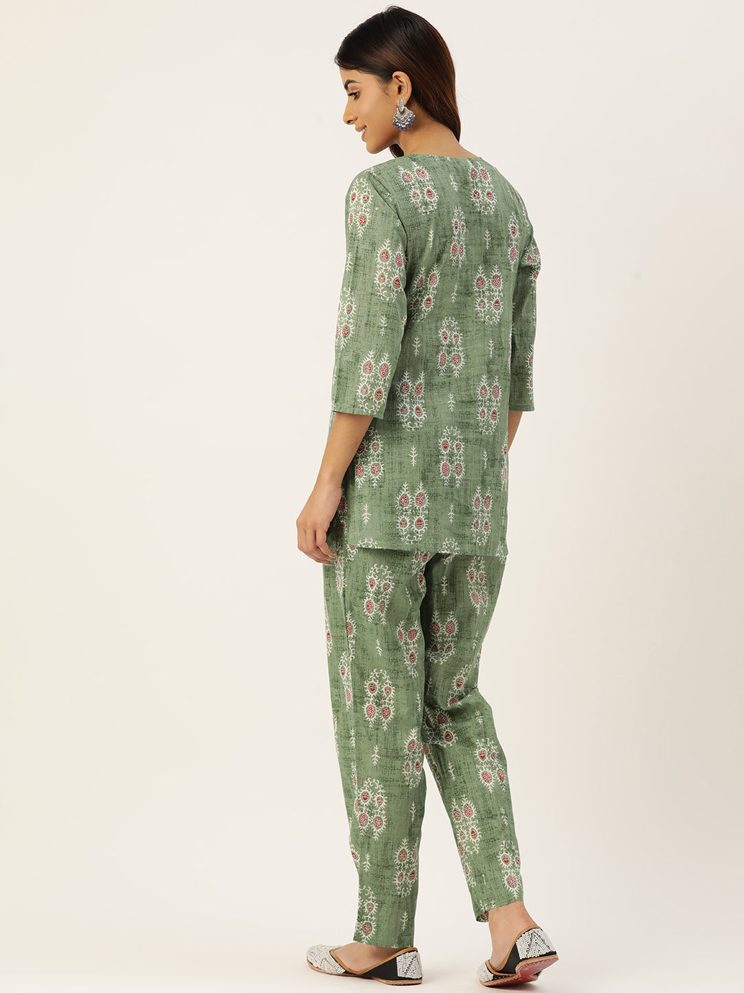 Floral Printed Pure Cotton Night Suits FRLW9055