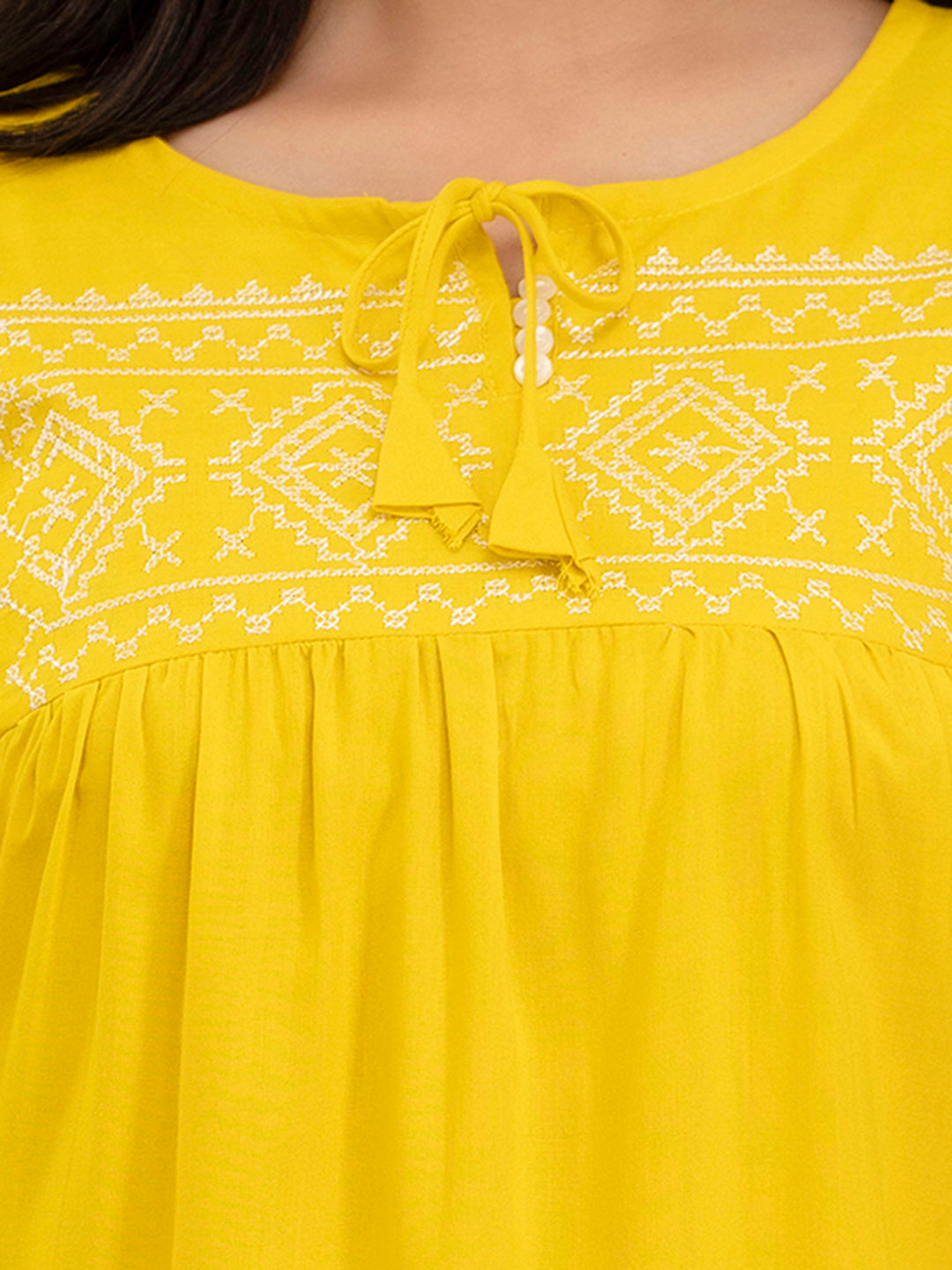 Feranoid Embroidery Top Rayon FRKT6372