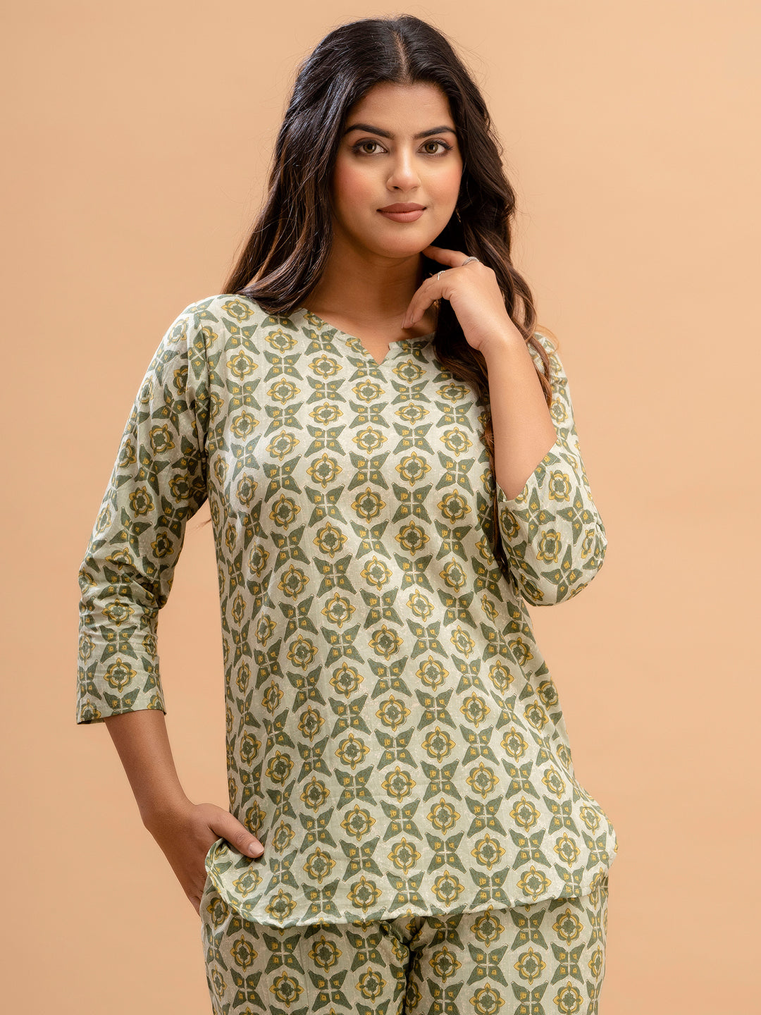 Floral Printed Pure Cotton Night Suits FRLW9029