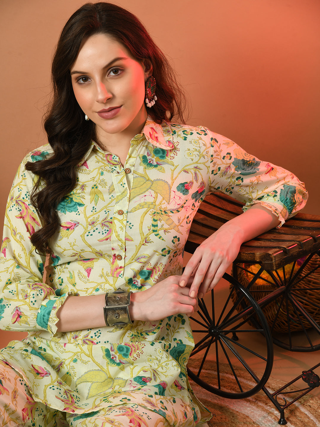 Floral Printed Pure Cotton Night Suits FRLW9057