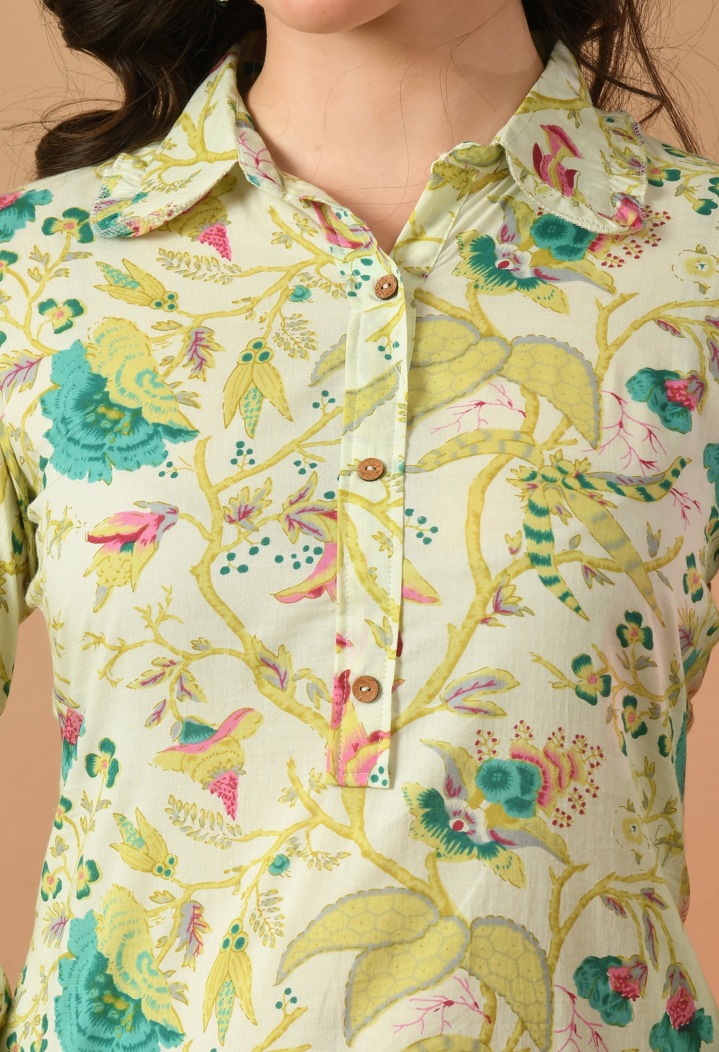 Floral Printed Pure Cotton Night Suits FRLW9057