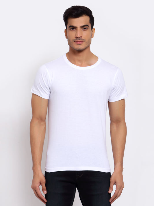 Plain White Half Sleeves T-Shirt