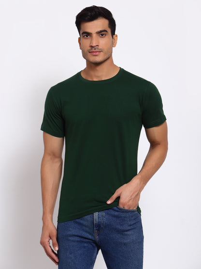 Plain Green Half Sleeves T-shirt
