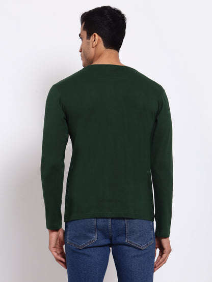 Plain Green Full Sleeves T-Shirt