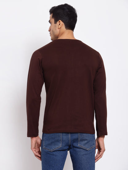 Plain Brown Full Sleeves T-Shirt