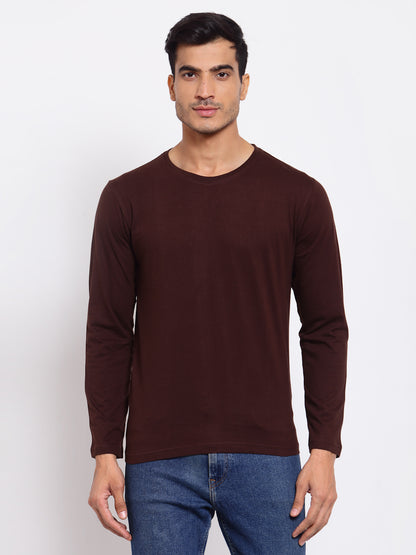 Plain Brown Full Sleeves T-Shirt